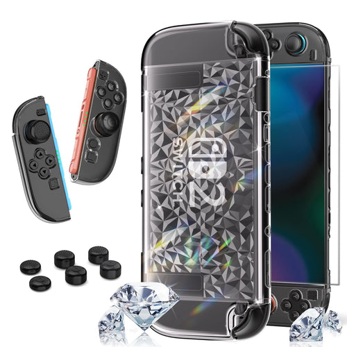 HEYSTOP Switch 2 Protective Case with Screen Protector Transparent Cover