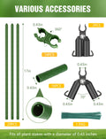 Joyhalo 20 Pack 17in Modular Garden Trellis Kit Green for Tomatoes Grapes