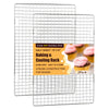 BXKEE Cooling Racks 2 PCS 10x16in Heavy Duty 304 Stainless Steel Silver