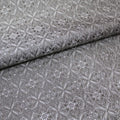 Tinakim Jacquard Brocade Faux Silk Fabric Grey Cut by The Yard