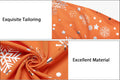DiBanGu Mens Christmas Long Sleeve Button Down Shirt Orange Silver Size XX-Large