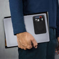 Drive Sleeve for Laptop, 2-Pocket Stick on Pouch with Reusable Adh
