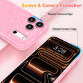For Iphone 17 Pro Case Glitter Cute Sparkly Shiny Bling Sparkle Phone Cases 6.3"