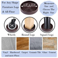 Fursafe&Q Rubber Caster Cups Non Slip Furniture Pads 3" Round 4 Pack Brown