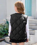 Balabala Kids Heated Puffer Vest Windproof Sleeveless Coat Black Size 13-14Y
