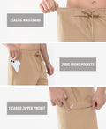 Cosmolle Hiking Cargo Shorts Quick Dry Stretch Lightweight Brown Size M