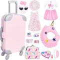 17Pcs 18 Inch Girl Doll Clothes and Accessories Doll Accessories Case Luggage