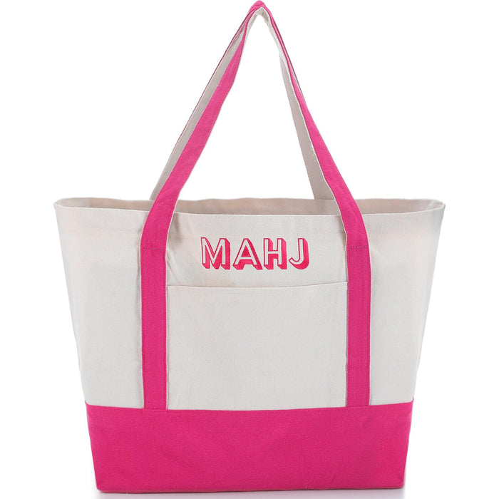 Sunnymove Extra Large American Mahjong Tile Bag Pink 25.2x14.17x9.06 in