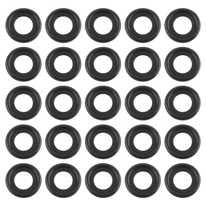 leechio 25 PCS Automotive Oil Drain Plug Gasket M14 Rubber Seal Black