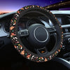 MINIOZE Mushroom Vintage Steering Wheel Cover 15 Inch Neoprene Black 1pc