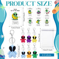 VioraWhite 6 Pcs Crochet Alien Keychain Set Colorful Space Yarn Gift