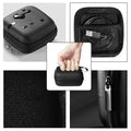 Waterproof Charger Organizer Case — Small Cable Pouch Bag for USB Drives, Earpho