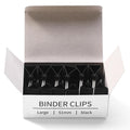 Eclirgan Large 1.9-Inch Heavy-Duty Black Binder Clips 48-Pack