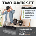 LOS ANGELES HAT CO INC Baseball Hat Organizer 14 Caps 2 Pcs Black