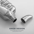DAOYIDANYI 6oz Stainless Steel Hip Flask Whiskey Thumbs-up Silver