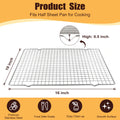 BXKEE Cooling Racks 2 PCS 10x16in Heavy Duty 304 Stainless Steel Silver
