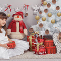 Xmastell 12 Pcs Velvet Christmas Ornaments Set Coffee Brown 3.15 Inch