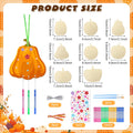 SRIZIAN Pumpkin Wind Chimes Kit DIY Wood Crafts Kids Autumn Party 8 Pack