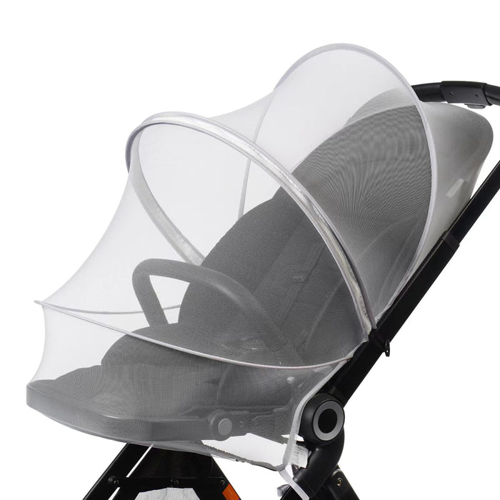 DUSHARKFUN Baby Mosquito Net Double Zipper Bassinet Stroller Cover White