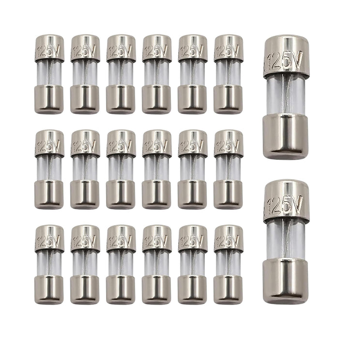 TWI Fuses Mini Christmas Light Strings Replacement Glass Fuses 3A 110V 125V 20pc