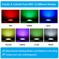 HQUA PN01DC 120V AC LED RGBW Color Change Inground Pool Light, 10" 35W 3000lm