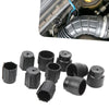 lekudo Car A/C Service Port Cap Kit 10pcs 0.5" Low & 0.6" High Pressure Black