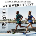 SNUQI Adjustable Weighted Vest with 6 Ironsand Weights Black Size 9-18 lb