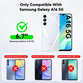 for Galaxy A16-5G Phone Case: Tempered Glass Screen Protector [2 Pcs]+ Full Came