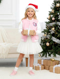 PATPAT Girls Varsity Baseball Jacket Light Pink Unicorn Coat Size 4-5T
