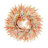 OEOPIUR Fall Wreath Front Door Decor Large Orange Autumn Leaves Indoor Outdoor