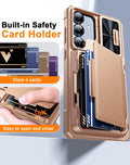 for Galaxy S25+Plus Case Wallet RFID [Cards Holder][Camera Cover][Edge Raised] F