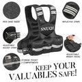 SNUQI Adjustable Weighted Vest with 6 Ironsand Weights Black Size 9-18 lb