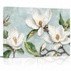 Prime Leader Vintage Framed Canvas Art White Magnolia Flower 12x18