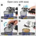 UHIYEE Manual Can Opener Heavy Duty Sharp Blade Soft Handle Black