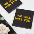 Sllyfo Retirement Party Napkins 5x5in 50PK Black Gold Farewell Decor