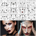 FANOST 22 Halloween Spider Face Temporary Tattoos Kids Adults Cosplay Stickers