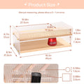 KAOTGOT Pine Wood Acrylic Makeup Organizer with Brush & Lipstick Holder