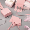 40 Pcs Microfiber Jewelry Pouch 8X8 cm, Luxury Gift Bags Bow Tie - Pink