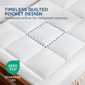 Bedsure Twin XL Mattress Pad /Topper Deep Pocket Fits 8"-21" Mattresses White