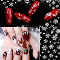 12 Sheets Snowflake Nail Art Stickers 3D Self Adhesive Winter Nail Decals
