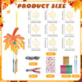SRIZIAN 9 Pack Maple Leaf Wind Chimes Kit DIY Wood Crafts Kids Autumn Party
