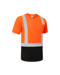 Kiwi High Visibility ANSI/ISEA 107-2020, Type R, Class 2 Two Tone Orange Short Sleeve Safety Shirt [74100]