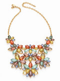 I.n.c. Gold-Tone Crystal & Stone Flower Statement Necklace