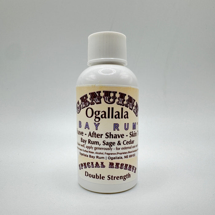 Ogallala Bay Rum, Sage & Cedar Double Strength Pre Shave - After Shave Splash - Skin Toner 2 Oz