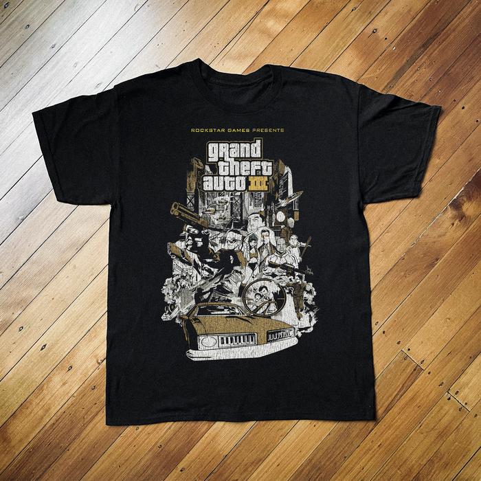 Vintage Gta 3 Black T-Shirt