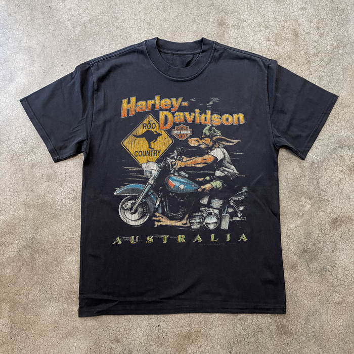 Australian Vintage Harley Davidson Black T-Shirt