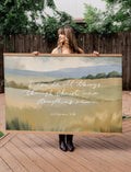 Large Canvas with Banner Wood: I can do all things through Christ
