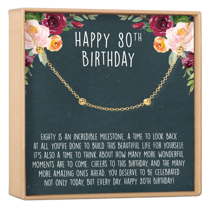 80th Birthday Dot Bracelet