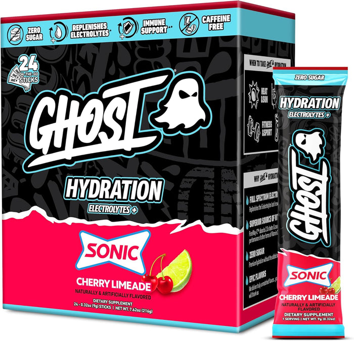 Ghost Hydration Sticks — Cherry Limeade, 216g (Best By 1/2027)