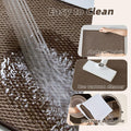 BULULOM Chenille Bathroom Rug Rubber Backing Brown 16x24 Absorbent Mat